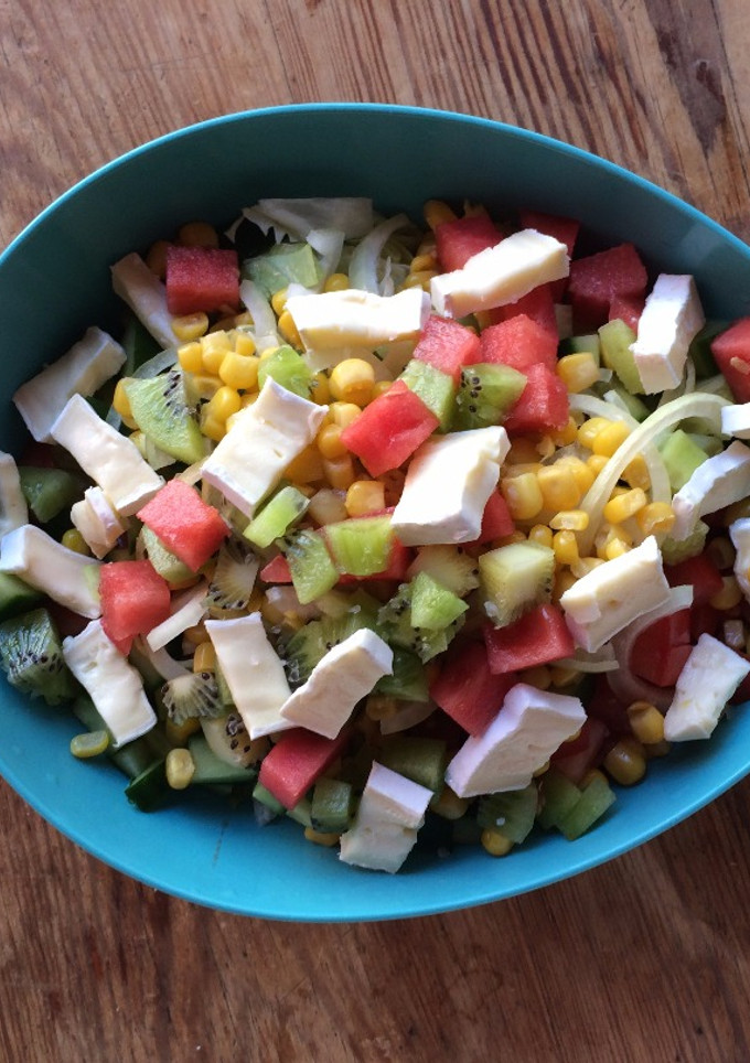 Una foto de Ensalada de fruta y vinagreta