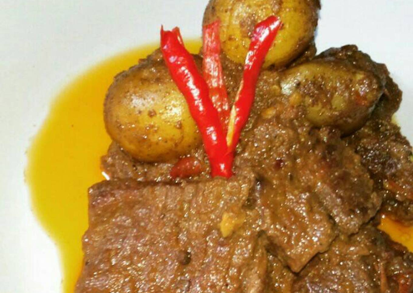 Rendang sapi basah