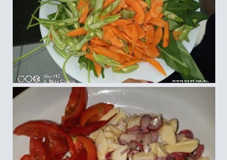 Oseng buncis,.wortel, kangkung pedas manis gurih simple
