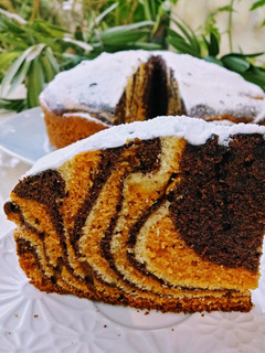 Una foto de Torta Cebra de chocolate, dulce de leche y vainilla