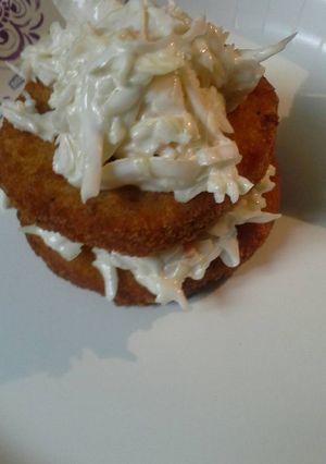 A picture of Chicken slaw stack.