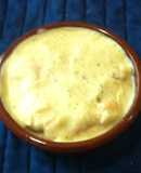 Camarones en salsa blanca con papas