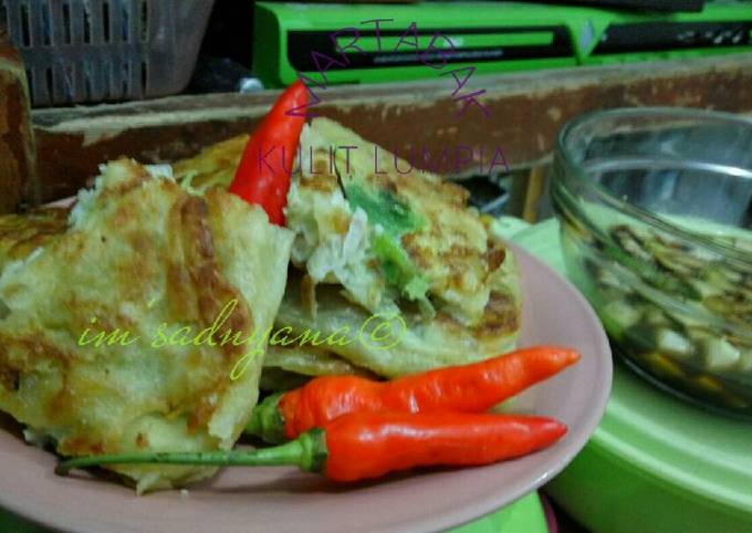 Martabak Telur Simple (Kulit Lumpia) kuah Cuko