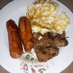 A picture of Sausage,mayai pork.