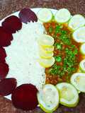 Kaale chane and jeera rice plate