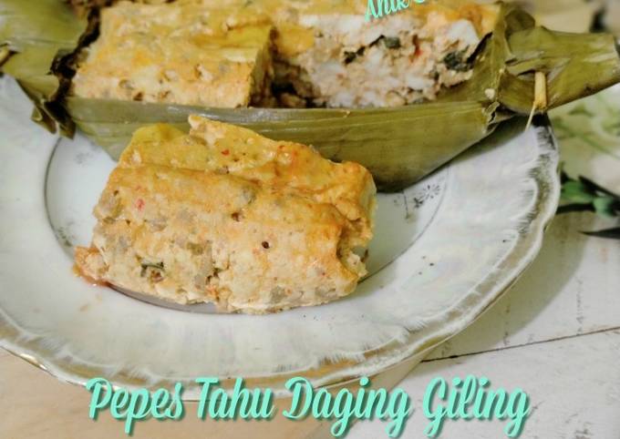 Resep Pepes Tahu Daging Giling Oleh Anik P Won Qulo Cookpad