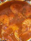 Camarones en amarillo