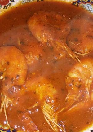 Una foto de Camarones en amarillo