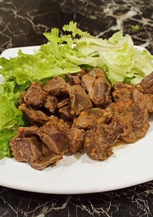 Una foto de Mollejita de pollo guisadas