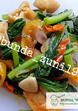 Foto resep Tumis sawi hijau with tahu pong