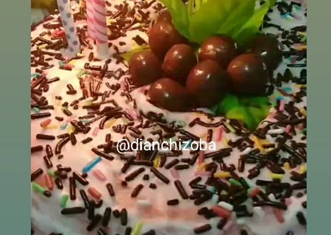 Standar Bagaimana cara bikin Rainbow cake 4 telur  lezat