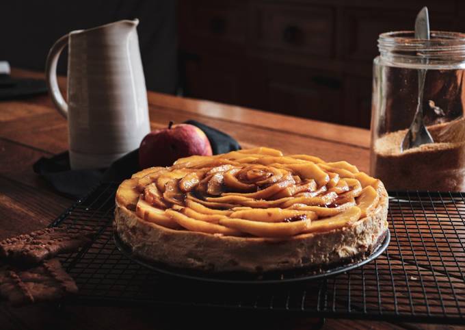 Guide étape par étape pour Préparer Récompensé Cheesecake aux pommes caramélisées