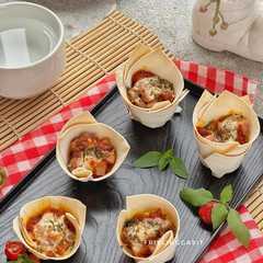 Foto principal de Mini Lasagna dari Kulit Pangsit, 4 bahan utama