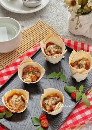 Foto resep Mini Lasagna dari Kulit Pangsit, 4 bahan utama