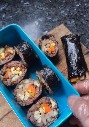 Foto resep Gimbap/ Kimbap diet (Nasi Merah)