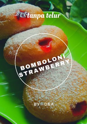 Foto resep Bomboloni Strawberry eggless