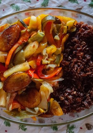 Foto di Peperoni con platano e manioca croccante