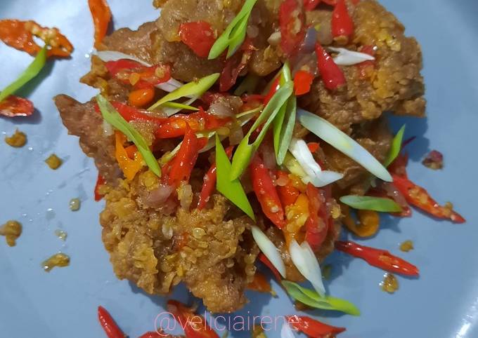 Ayam Popcorn Goreng Bawang