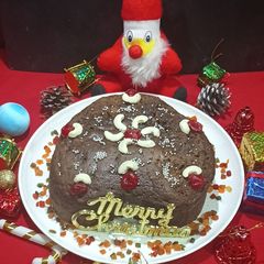A picture of Eggless Plum Cake.
