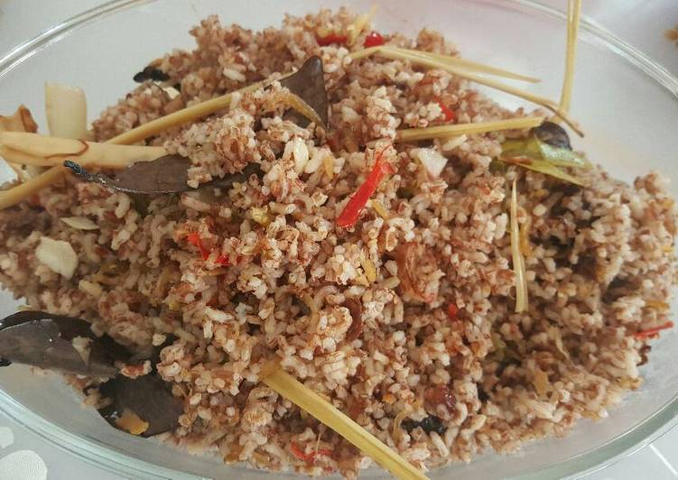 Nasi Liwet Beras Merah πPake Rice Cooker ^^ No Ribet π