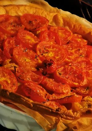 Une photo de Tarte à la tomate et jambon Forêt Noire