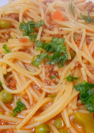 صورة لوصفة مكرونة بالبندورة 😋❤