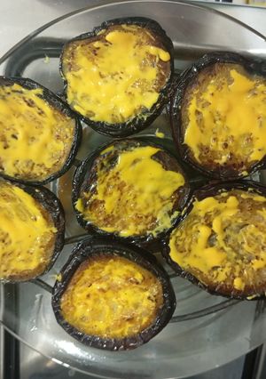Una foto de Berenjena Asada con Queso Parmesano