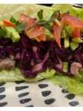 Tacos de presa ibérica con aguacate
