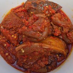 A picture of Pepper stew with palmoil.