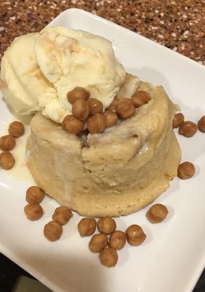 A picture of Bananas Foster mug cake.