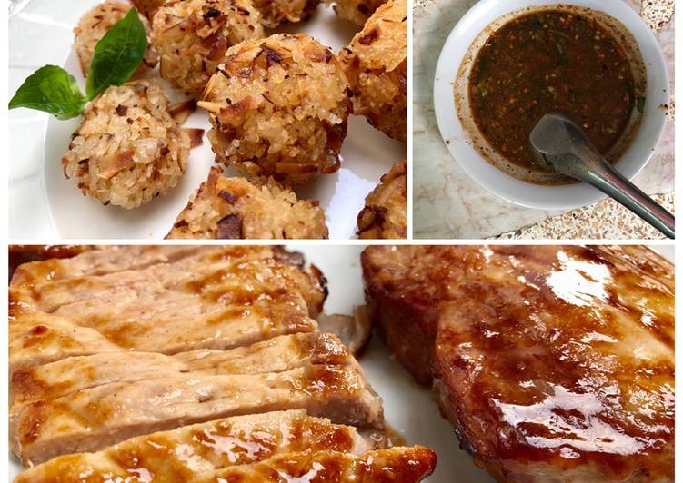 ข้าวทอด หมูอบซอส น้ำจิ้มแจ่ว_ฟิวชั่นไทยเทศ_กรอบและฟินมากกกก