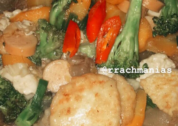 Resep Tumis brokoli tofu saus tiram yang Lezat