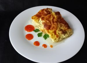 Фото Запіканка з кабачків та курки.