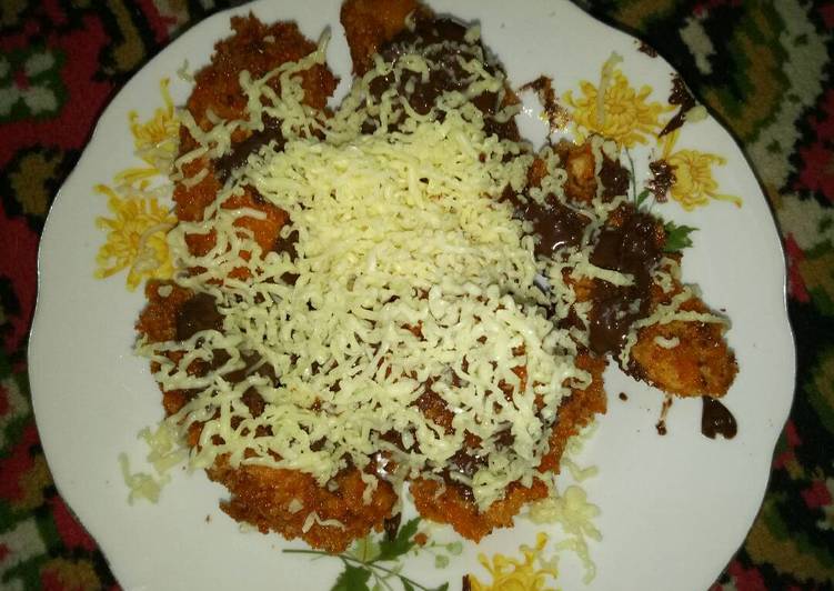 Pisang nugget coklat keju