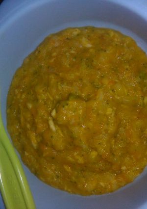 Foto resep MPASI bubur pelangi😆