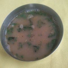 A picture of Horsegram Rasam (kulthi/kolu).