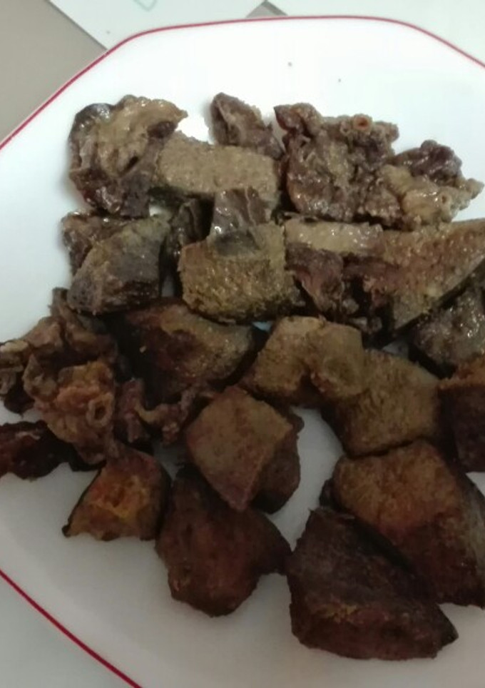 Una foto de Hígados y asadura frita