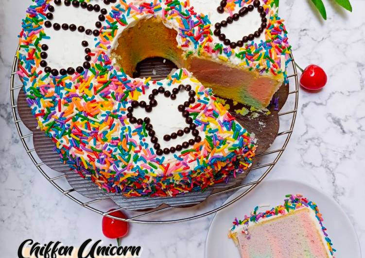 Resep Chiffon Unicorn Putih Telur yang Lezat Sekali