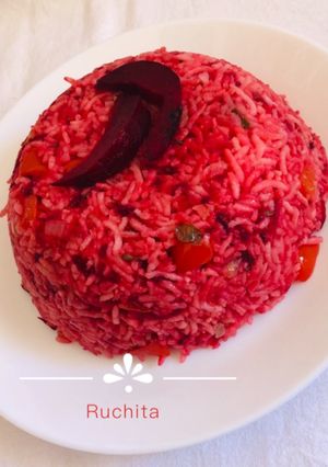 A picture of Beetroot Rice.