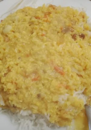 A picture of Dal chawal.