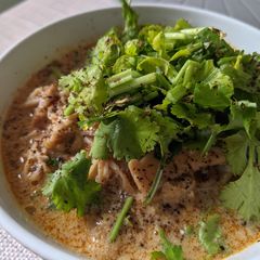 A picture of Soya milk soup noodle.