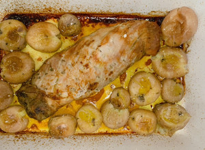 Foto de Lombinho de Porco com Batatas ao murro