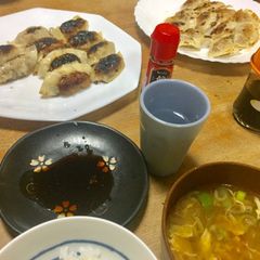 Homemade gyoza A picture of Homemade gyoza.