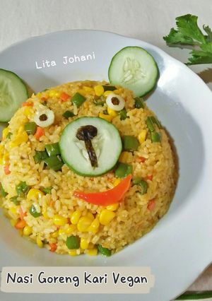 Foto resep Nasi Goreng Kari Vegan