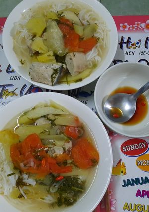 Hình của món Bún Cá Cờ.