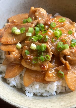 A picture of Miso Daikon & Pork Rice Bowl.