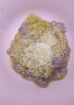 Foto resep MPASI Beras merah + ikan + wortel + buncis + bubuk tempe + bayam