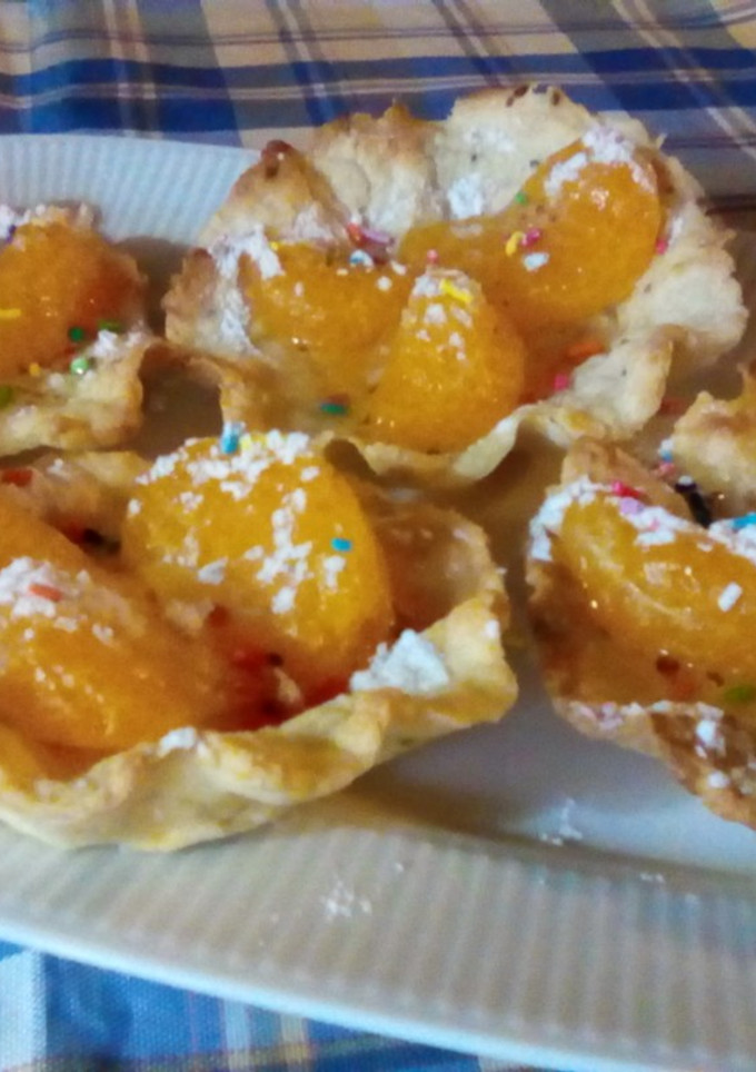 Una foto de Tartaletas con mandarinas festivas 🧡🥳