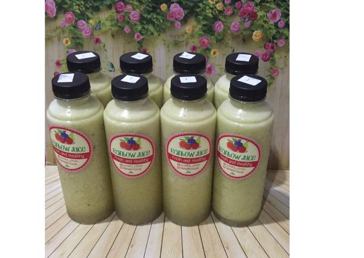 Bagaimana Membuat Diet Juice Kiwi Apple Pineapple Asparagus, Enak Banget