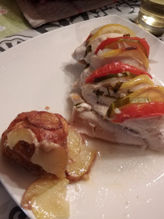 Una foto de Pollo al horno saborizado